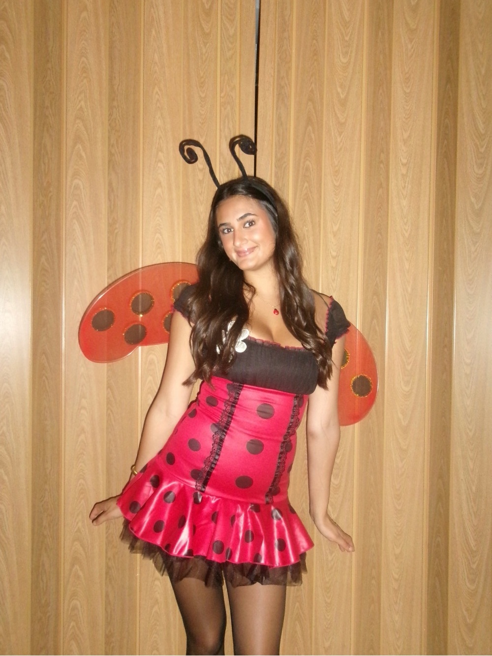 Red Ladybug Kids Costume with Black Spots